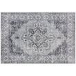 Elegant HOMCOM Vintage Area Rug, Non-Slip Washable Rug, Flannel Floor Carpet for Living Room, Bedroom, Dining Room, Home Office, 230 x 160 cm, in Sophisticated Grey