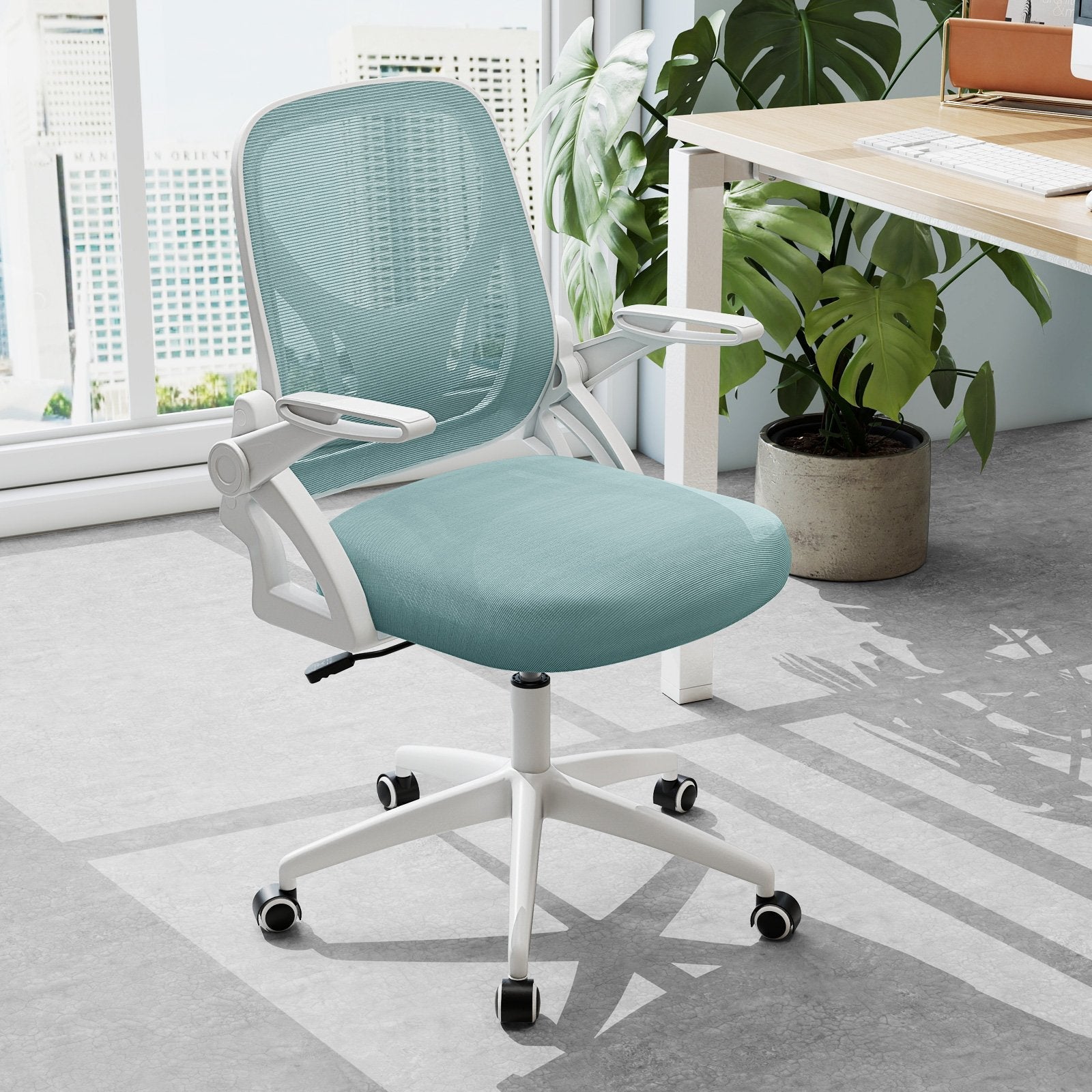 Mesh Office Chair Ergonomic Height Adjustable Swivel Task Computer Desk Chair -