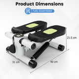 Mini Stepper for Workout Portable Hydraulic Stepper with Resistance Bands-