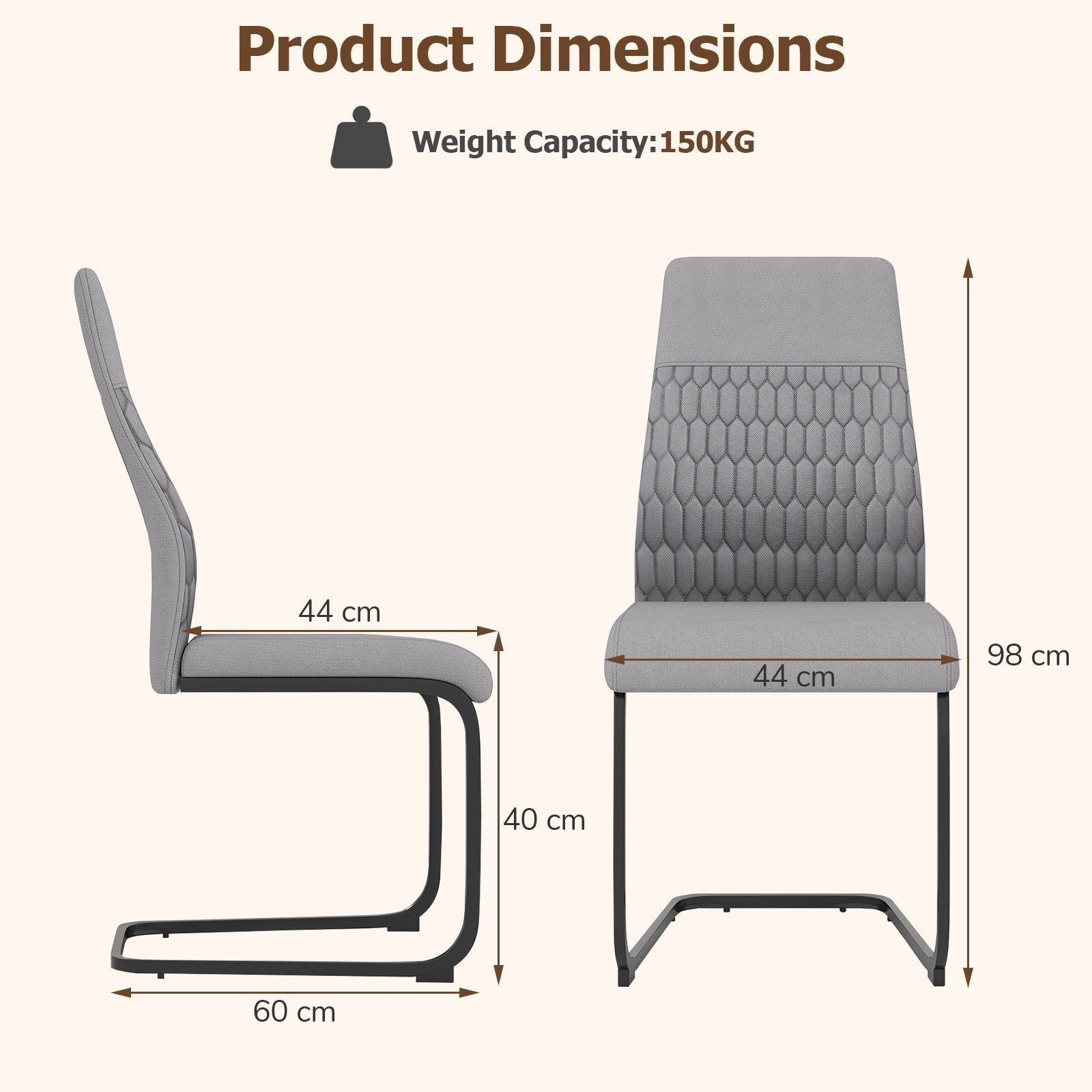 Modern Dining Chair Set of 4 Upholstered Accent Chair-