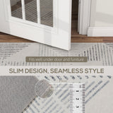 Elegant HOMCOM Modern Area Rug, Geometric Pattern Non-Slip Washable Rug, Soft Floor Carpet for Living Room, Bedroom, Dining Room, Home Office, 170 x 120 cm, in Sophisticated Grey