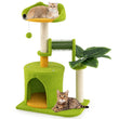 Palm Cat Tree Cat Tower Multi-Level Pet Play House-