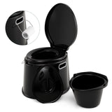 Portable Travel Toilet with Detachable Inner Bucket and Removable Toilet Paper Holder-