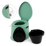 Portable Travel Toilet with Detachable Inner Bucket and Removable Toilet Paper Holder-