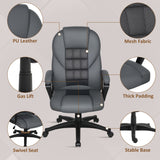 Elegant HOMCOM Faux Leather Office Chair - Charcoal in Sophisticated Grey