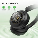 Oneodio A6 ANC - Wireless Bluetooth 6.0 Headphones, 48dB Hybrid Active Noise Cancelling, Over Ear, Hi-Res Audio, LDAC, Built-in Mic, APP Control - Perfect for Commuting, Work, Travel, and Immersive Music Lovers
