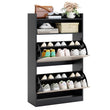 Shoe Spacious Storage Cabinet with 2 Flip Drawers and Open Spacious Storage-