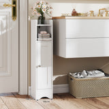 Small Bathroom Spacious Storage Cabinet with Door and Adjustable Shelves-