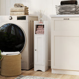 Small Bathroom Spacious Storage Cabinet with Door and Adjustable Shelves-