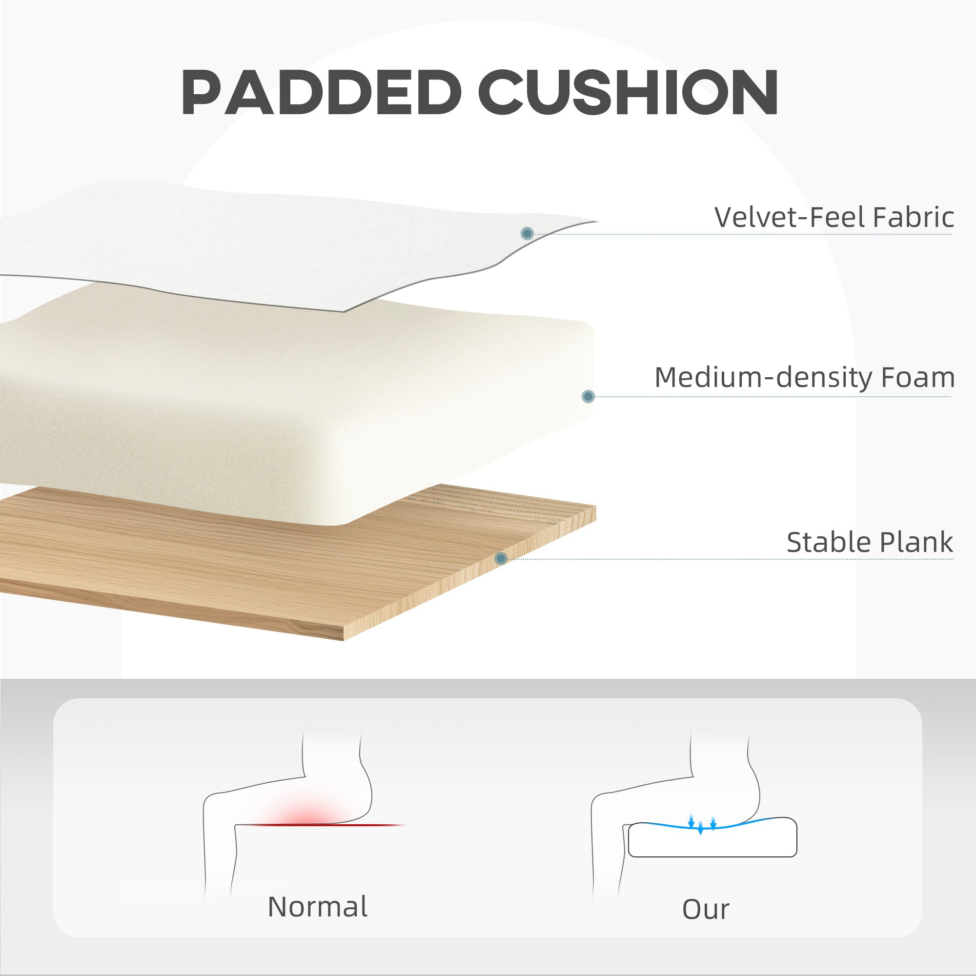 Elegant HOMCOM Velvet-Feel Office Chair with Adjustable Height and Wheels - Cream White