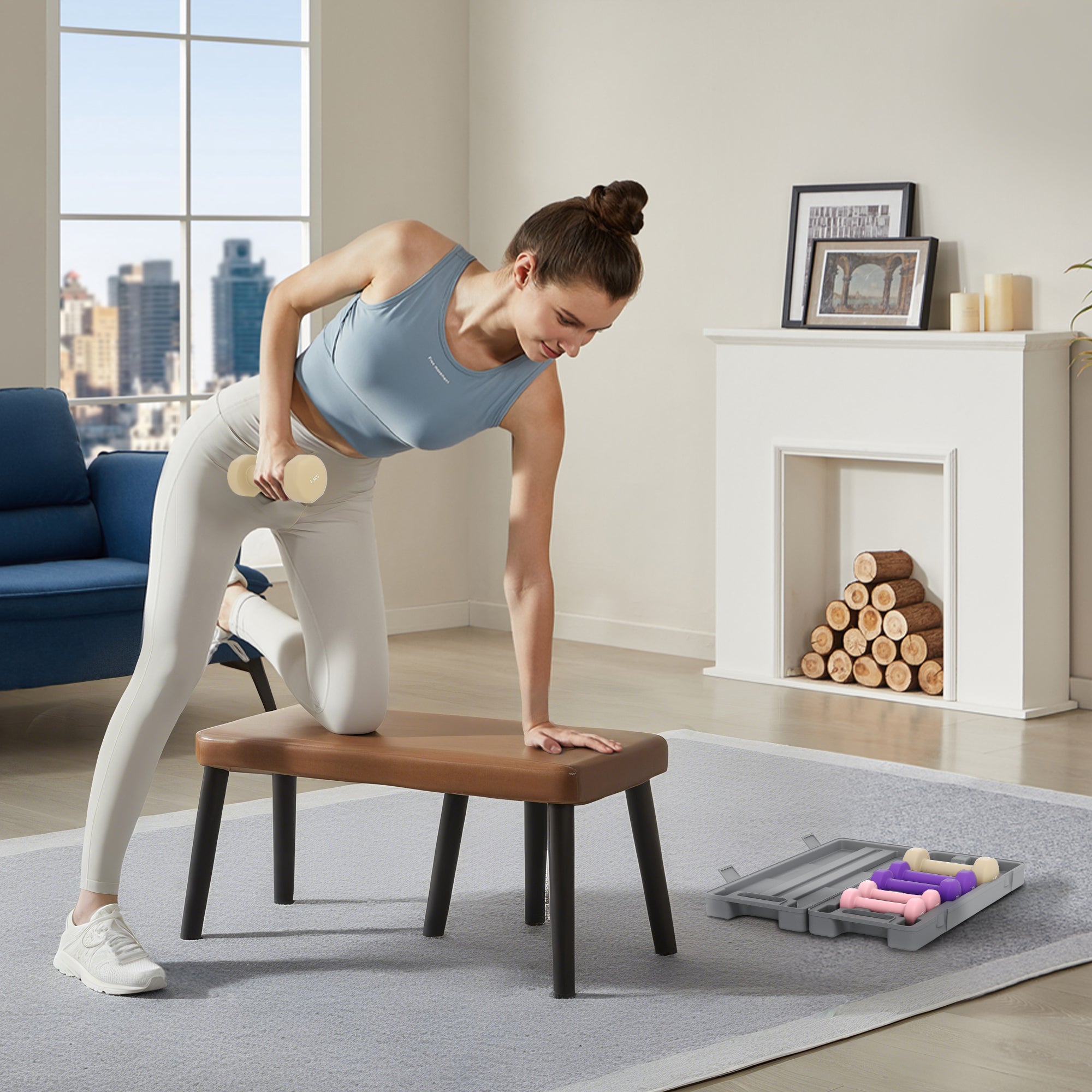 Elegant HOMCOM 6Kg Dumbbell Set, Fitness Weight Set for Men and Women, Home Gym Workout, Pink, Purple, Brown