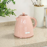 Elegant HOMCOM 3kW Rapid Boil Honeycomb Kettle - Light Pink