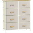 Elegant HOMCOM Chest of Eight Fabric Drawers - Beige