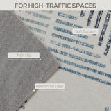 Elegant HOMCOM Modern Area Rug, Geometric Pattern Non-Slip Washable Rug, Soft Floor Carpet for Living Room, Bedroom, Dining Room, Home Office, 170 x 120 cm, Multi-Coloured