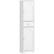 Elegant HOMCOM Tall Bathroom Cabinet with Arched Doors - White