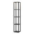Floor Lamp with Shelves and 3-Way Dimmable LED Lights