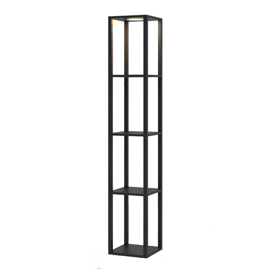 Floor Lamp with Shelves and 3-Way Dimmable LED Lights