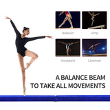 Elegant HOMCOM 2.1M 7FT Gymnastics Folding Balance Beam Home Gym Training Exercise Sports - Blue