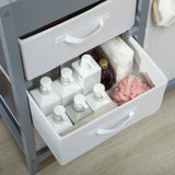 AIYAPLAY Baby Changing Unit with 4 Spacious Storage Drawers, Mat for Bedroom Nursery, 84 x 84.5 cm, in Sophisticated Grey
