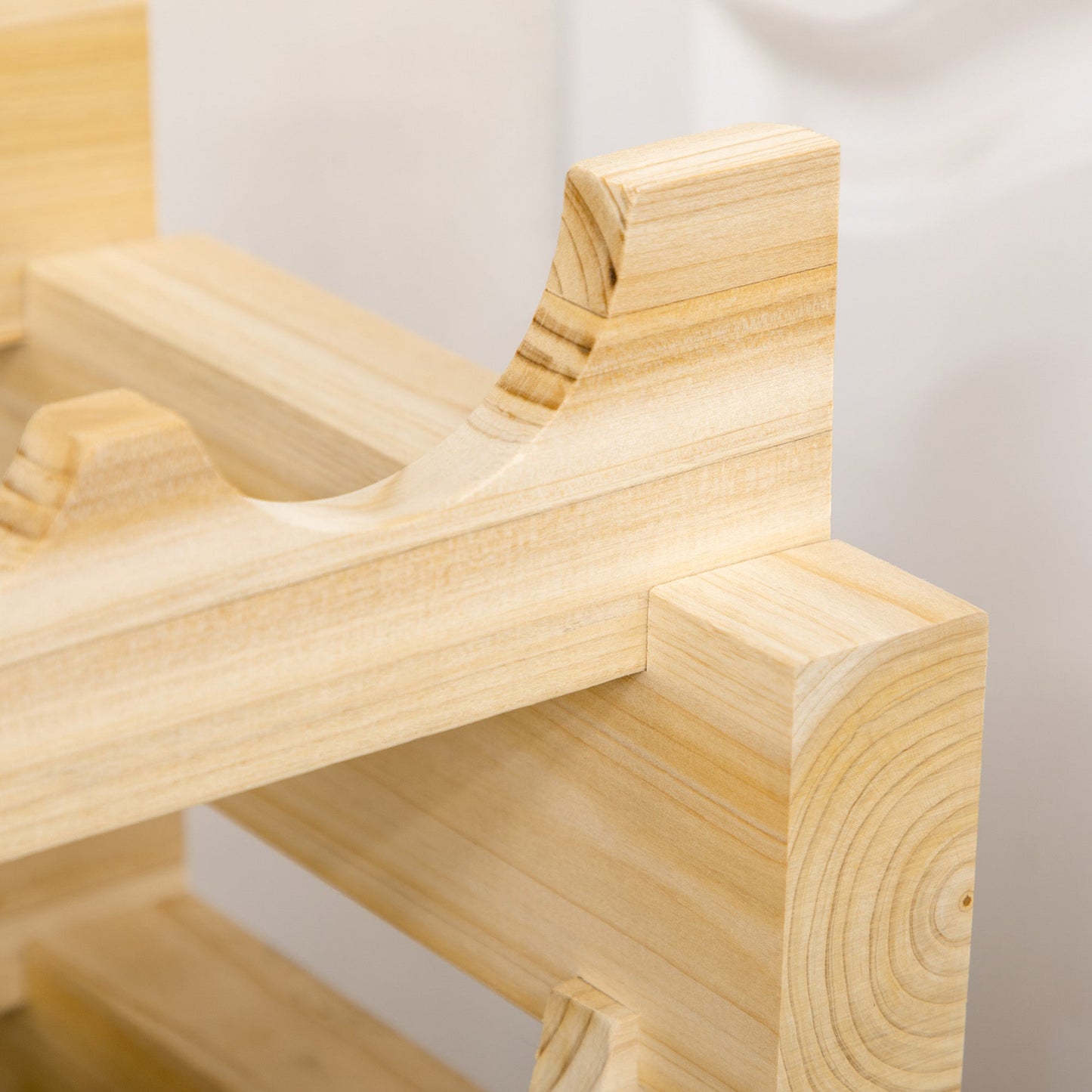 Elegant HOMCOM Six-Tier, 72 Bottle Wooden Wine Rack Set of 2 - Natural