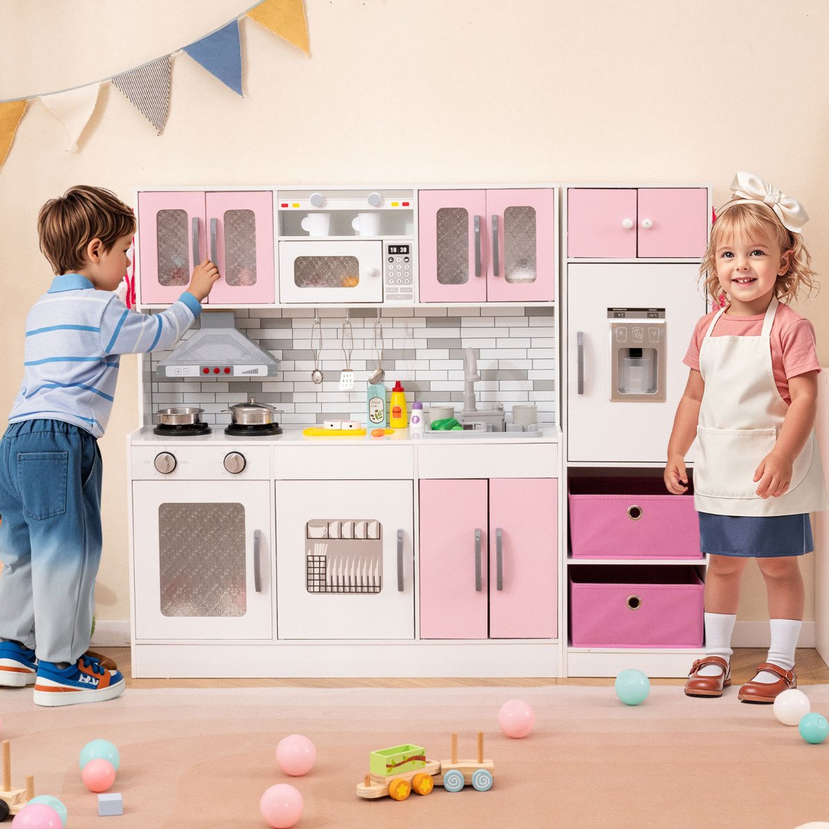 Kids Kitchen Playset with Lights and Sounds-in Sophisticated Grey