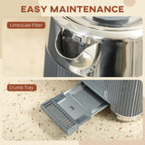 Elegant HOMCOM Electric Kettle and Toaster Set, 3000W 1.7L UK Strix Thermostat Rapid Boil Jug Kettle with Limescale Filter, Cool Touch Body, 4 Slice Toaster with 7 Browning Controls, Crumb Tray, in Sophisticated Grey