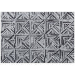 Elegant HOMCOM Modern Area Rug, Triangle Pattern Non-Slip Washable Rug, Chenille Floor Carpet for Living Room, Bedroom, Dining Room, Home Office, 230 x 160 cm, Black