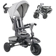 AIYAPLAY 6 in 1 Foldable Kids Trike with Adjustable Parent Handle & Canopy for Ages 1-5, in Sophisticated Grey