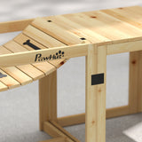 PawHut 3 Pieces Wooden Dog Agility Training Equipment with Soft Bridge, Pause Platform and Pet Stair for Outdoor, Natural Wood