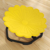 AIYAPLAY Flower-Shaped Sensory Spinning Chair with Non-Slip Base for Balance/Coordination, Yellow