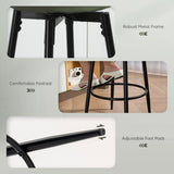 Elegant HOMCOM Set of Two Faux Leather Bar Stools - Green/Black