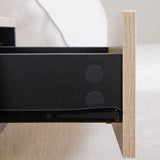 Elegant HOMCOM Floating Bedside Table Set of 2, Wall Mounted Bedside Cabinet with Drawer and Open Shelf, Modern Nightstand for Bedroom, 46 x 30 x 30 cm, Oak Tone