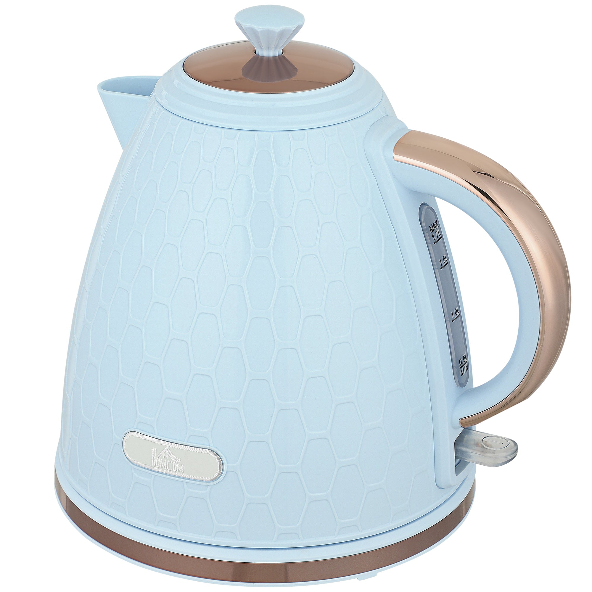 Elegant HOMCOM 3kW Rapid Boil Honeycomb Kettle - Light Blue