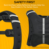 Elegant HOMCOM 10KG Weighted Vest, Running Weight Vest with Adjustable Straps, Convenient Pocket and Reflective Strips, for Men and Women Cardio Exercise Strength Training Workout