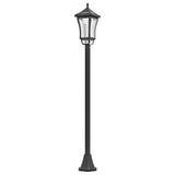 Outsunny 1.3 m Garden Lamp Post Light, LED Outdoor Solar Post Lights, Waterproof IP44 for Patio, Garden, Pathway, Cool White