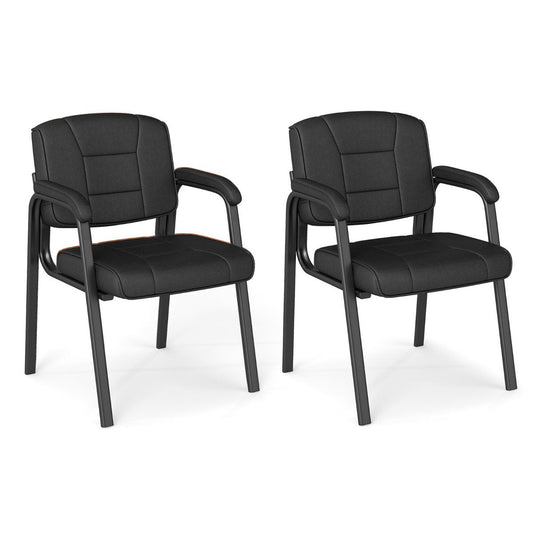 Set of 2 Big and Tall Guest Chair Waiting Room Chairfor Reception Meeting-