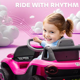 AIYAPLAY Volkswagen Licensed Kids Electric Car with Remote Control for Ages 3-6 Years, Pink