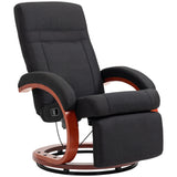 Elegant HOMCOM 135° Manual Reclining Swivel Chair, with Footrest - Black