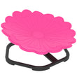 AIYAPLAY Flower-Shaped Sensory Spinning Chair with Non-Slip Base for Balance/Coordination, Pink