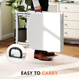 Elegant HOMCOM Portable Massage Table, 3 Section Adjustable Beauty Bed, Foldable Massage Bed with Face Hole, Recliner Chair with Removable Headrest and Armrests for Spa, Lash, Tattoo, White