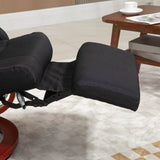 Elegant HOMCOM 135° Manual Reclining Swivel Chair, with Footrest - Black