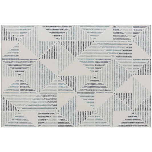 Elegant HOMCOM Modern Area Rug, Geometric Pattern Non-Slip Washable Rug, Soft Floor Carpet for Living Room, Bedroom, Dining Room, Home Office, 170 x 120 cm, Multi-Coloured