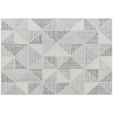 Elegant HOMCOM Modern Area Rug, Geometric Pattern Non-Slip Washable Rug, Soft Floor Carpet for Living Room, Bedroom, Dining Room, Home Office, 170 x 120 cm, Multi-Coloured